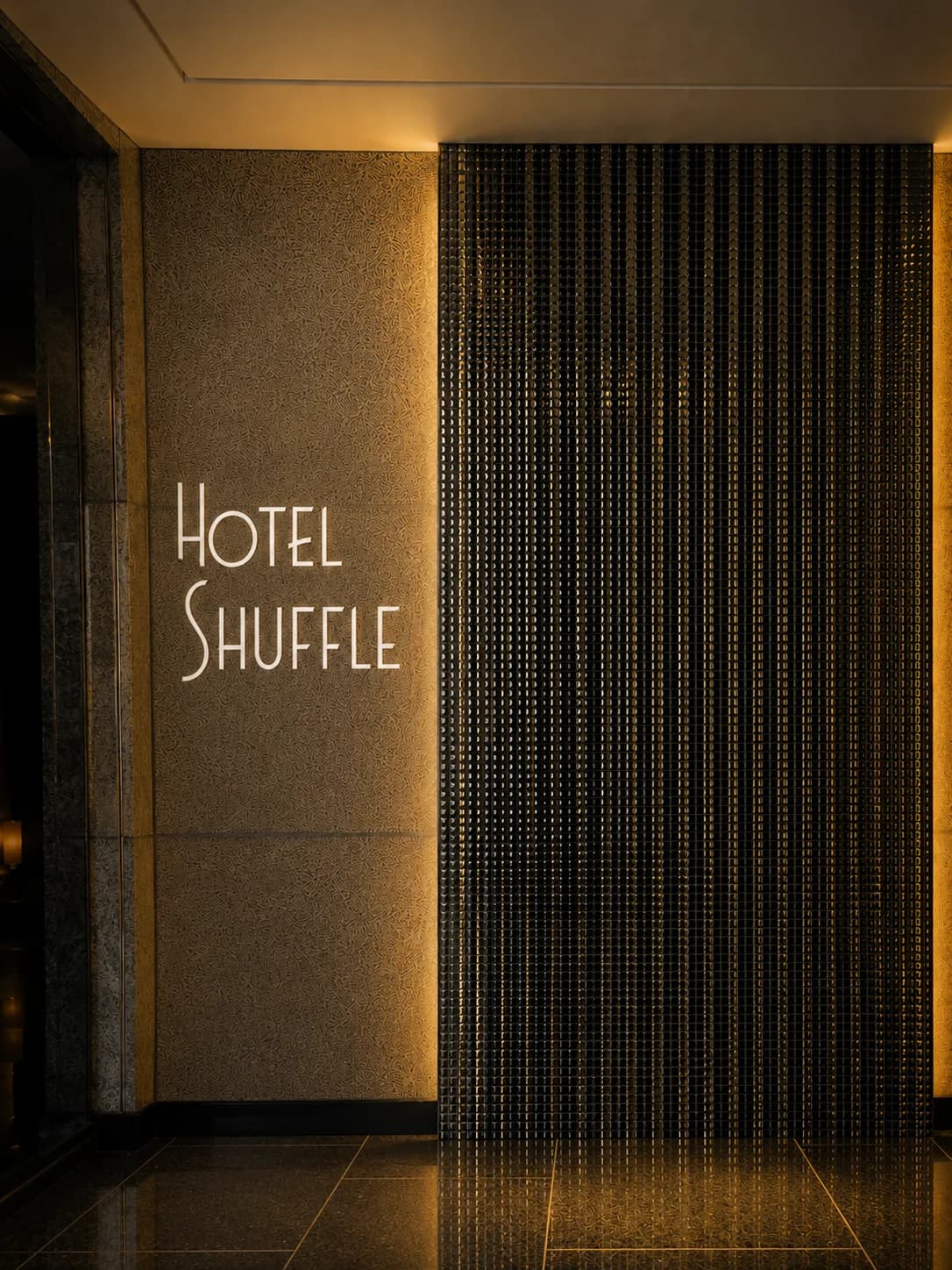 池袋駅西口C1出口から徒歩1分のHOTEL SHUFFLE入口